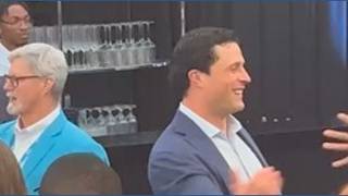 Panthers legends, ownership, and NFL commissioner all come together to hear about the new Bank of Am