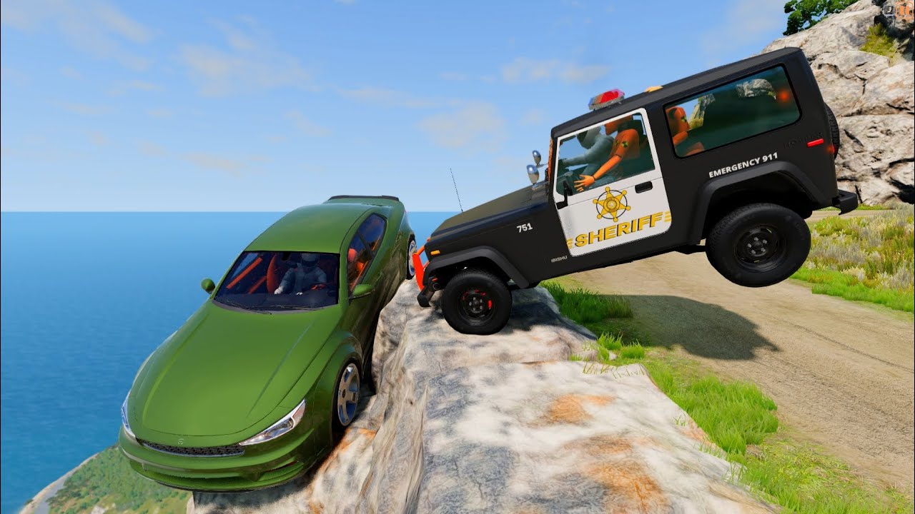 Cars vs Cliff Roads #37 - BeamNG.Drive