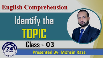 ENG101 Short Lecture - 03 | VU Short Lecture | Identifying the Topic in (Urdu / Hindi)