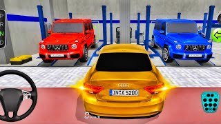 New Golden Audi & Mercedes For Upgrade in Auto Repair Shop & Parking - 3d Driving Class Android Game