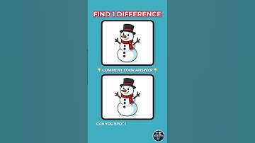 Find 1 Difference! 99% FAIL This Snowman Puzzle in 10 Seconds! ⛄🤯 #shorts #viral