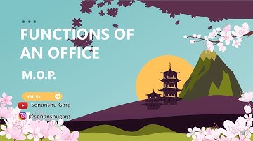 Functions of an Office | Chapter-2 | Part-1| #MOP | #Class11 | #PSEB #sonanshu  #sonanshugarg