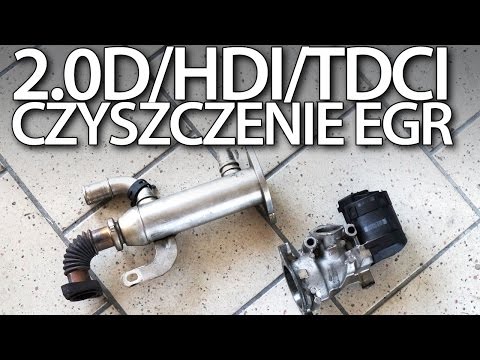 2.0HDI 2.0TDCi 2.0D zawór EGR, demontaż i czyszczenie