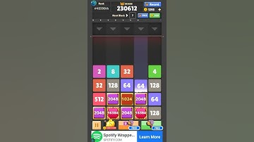 Drop the number high score, 65536 block  achieved ,trick for puzzle game offline game.
