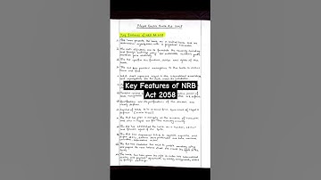 Key Features of Nepal Rastra Bank Act 2058