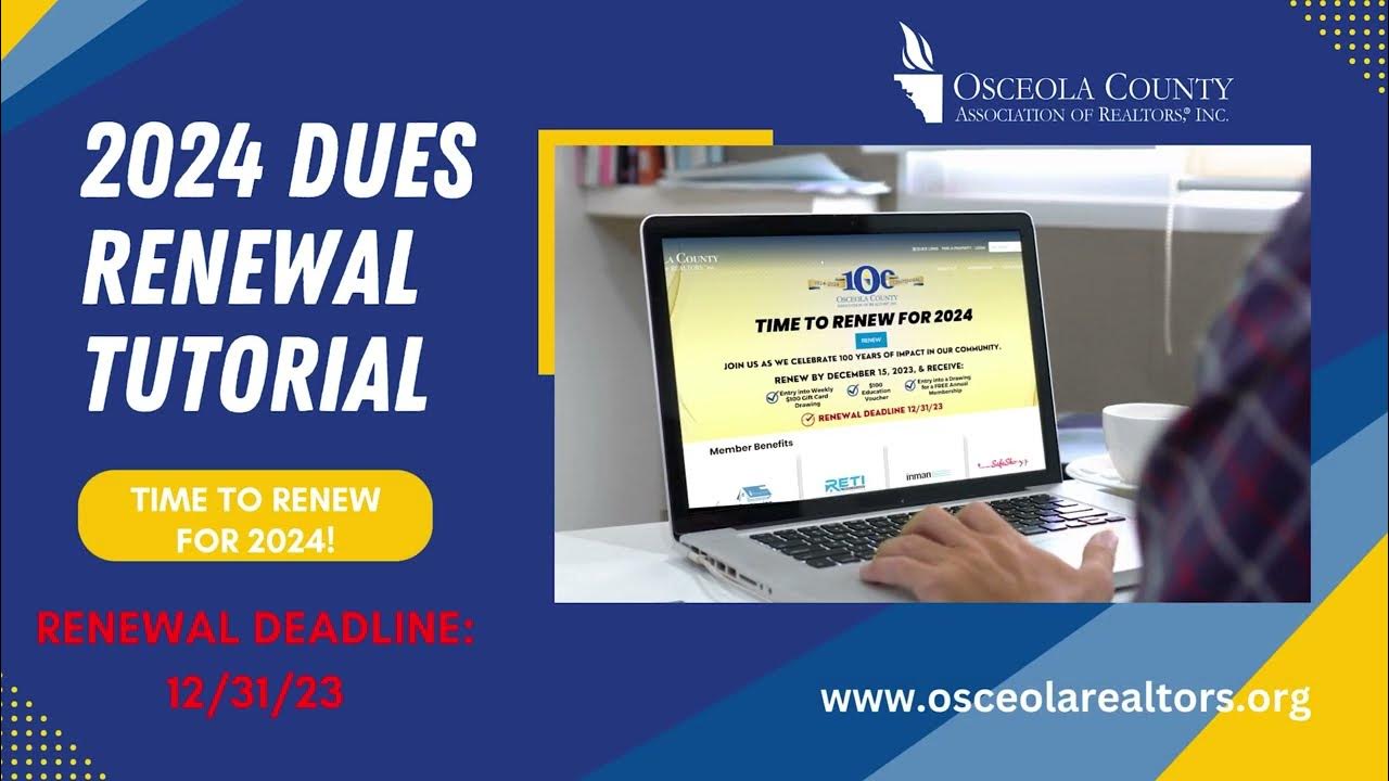 2024 Membership Dues Renewal Tutorial Osceola County Association of REALTORS® YouTube