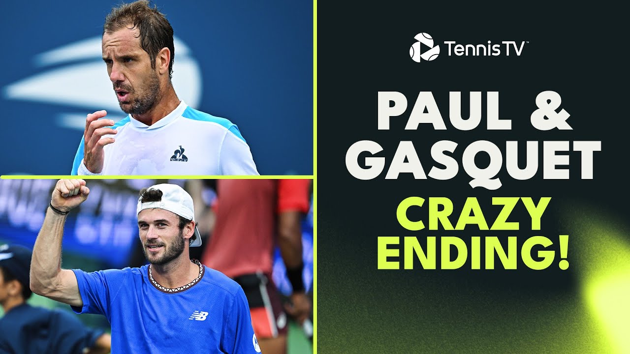 Match Point Saves & Crazy Crowd! 🤯 Gasquet & Paul CRAZY ENDING! | Paris 2023