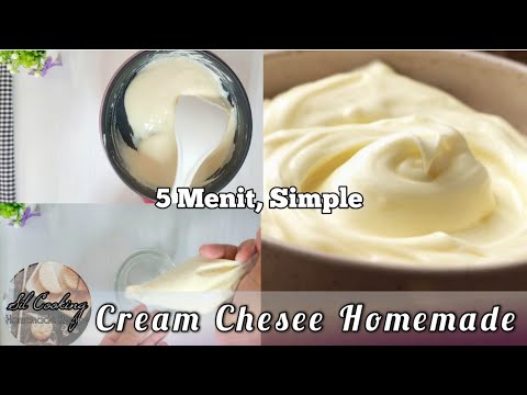 [5 MINUTE!] CREAM CHEESE HOMEMADE dengan 3 Bahan. Cara membuat Cream Cheese Kw dengan sangat simple.