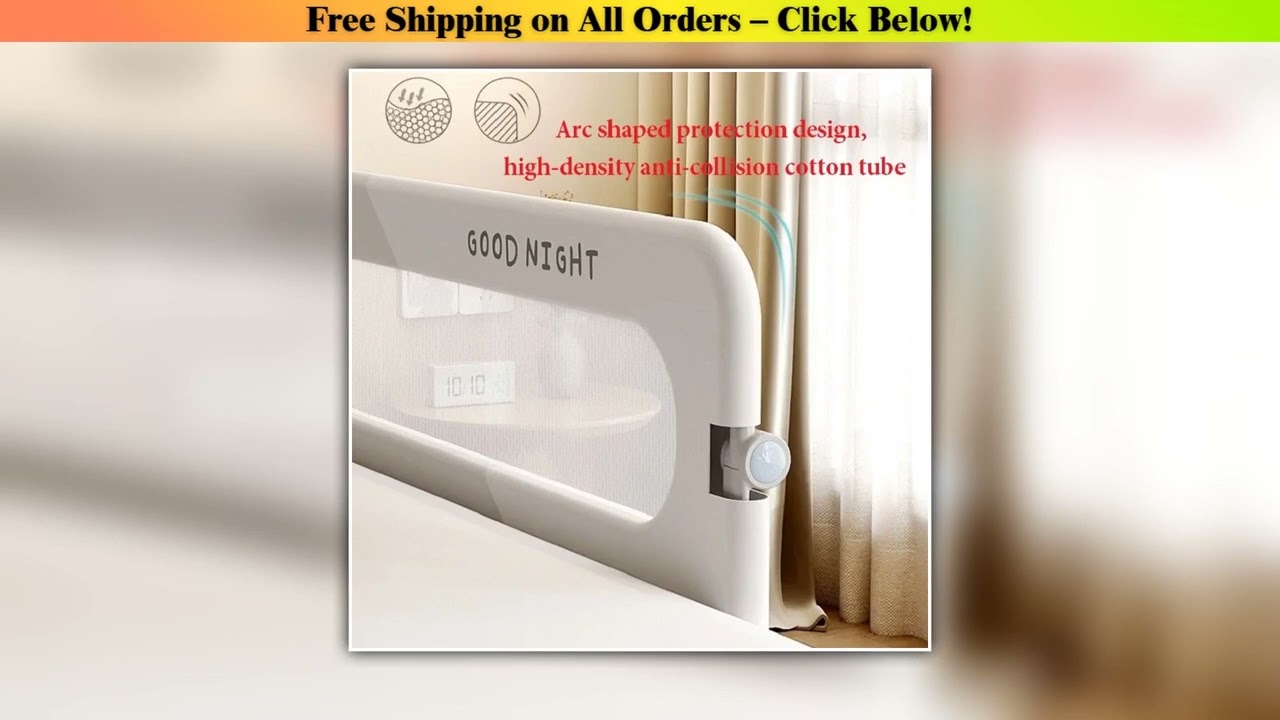 Baby Bed Rail Guardrail Safety Barrier Sleeping Prevent Falling Railings for Babies Crib Toddler