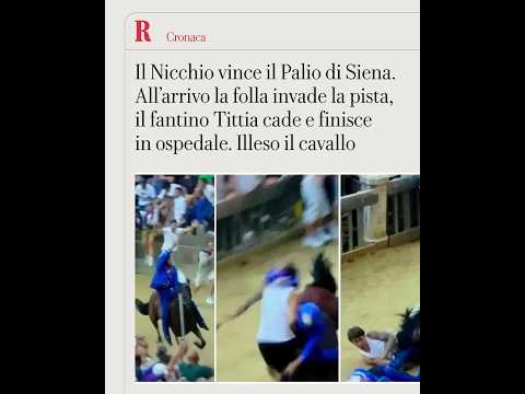Video Palio di Siena, vince il Nicchio. Tittia trionfa ancora, poi cade e finisce in ospedale