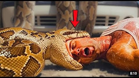 The python swallowed a man 😥 What will happen next? Will the animal rescue team save him?