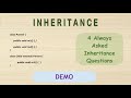 4 Important Questions in INHERITANCE (हिंदी) | Coding scenario | OOPS concepts | TechStackJava