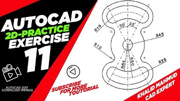AutoCAD 2D Practice Drawing/Exercise-11/Basic & Advance Tutorial