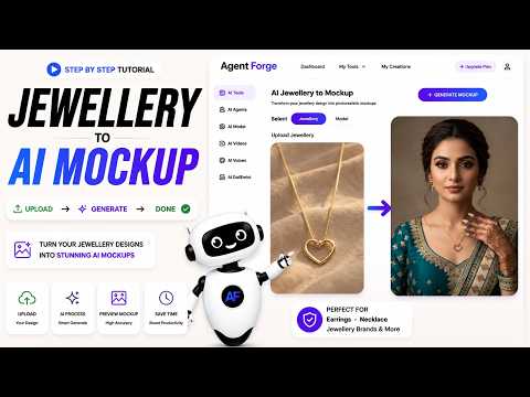 ✨ AI Necklace Mockup Tutorial | From Design to Model 💎