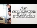 Stealing your siblings iphone cable  the halalians