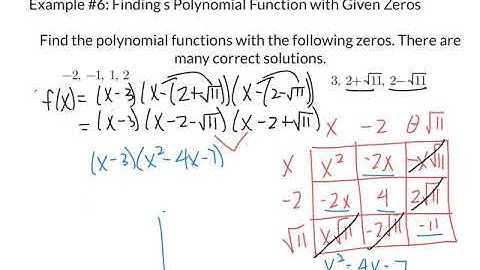 Pre-Calc 2.2 pt. 2 Polynomial Functions of a Higher Degree