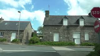 Driving Between 22110 Rostrenen &amp; 22160 La Croix Tasset, Brittany, France 21st April 2024