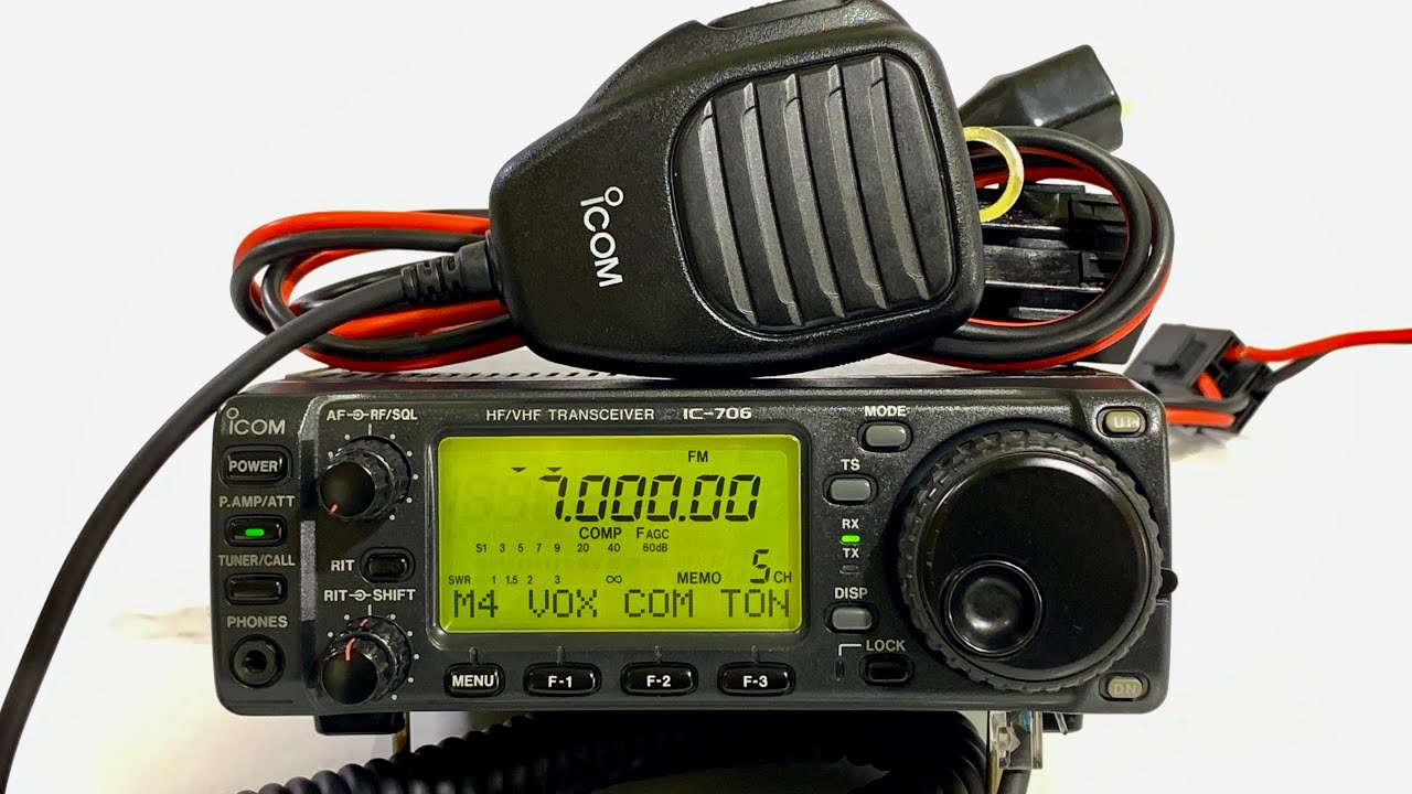 💥iCom IC-706 HF/VHF 100/10W + DC + HM-118N💥 - YouTube