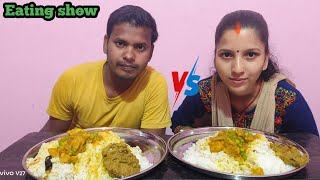 Eating aloo matar sabji + dal chawal + futkal sabji | mukbang | asmr | eating challenge |eating show