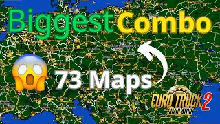 أكبر كومبو خرائط (73 خريطة) في تاريخ محاكي الشاحنات 1.49 | Euro Truck Simulator 2