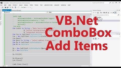 How to add items into ComboBox