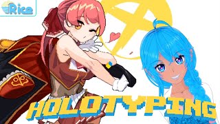 HOLOTYPING (Web) gameplay - beating our meat with Kanata-chan | Rice Digital