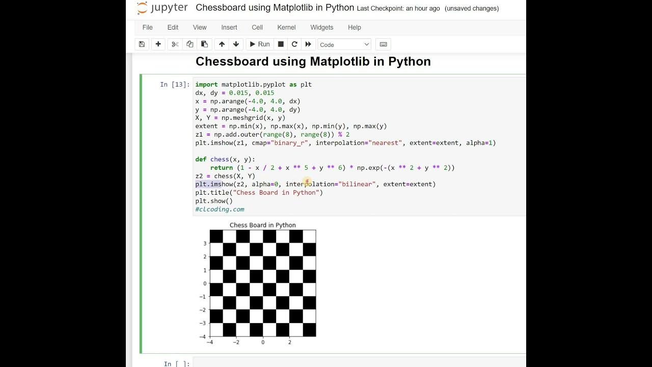 Chess Board Using MatPlotLib Python - GeeksforGeeks
