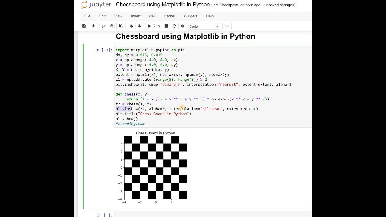 Day 19 : Chessboard using Matplotlib in Python - YouTube