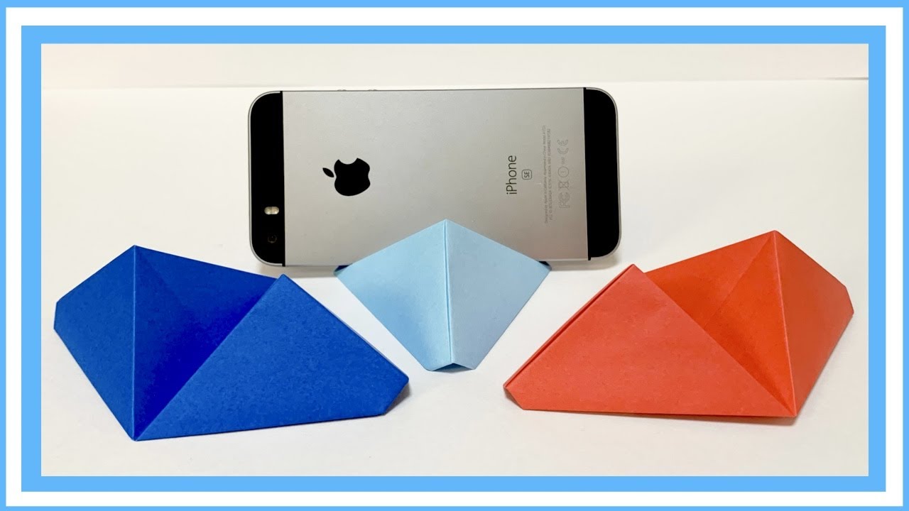 折り紙 スマホスタンド 作り方 ホルダー 簡単 便利 おりがみの箱 Origami 折り紙モンスター