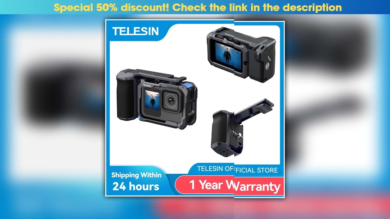 TELESIN Hand Grip Aid Remote Control StreetGrip Kit Rabbit Cage Set For Gopro 13 12 11 10 9