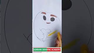 Drawing Love Emoji With Heart | Facebook Care Emoji Drawing | DorBani Drawing Academy #shorts