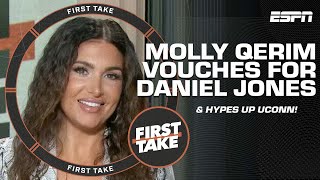 Molly Qerim gets props from Stephen A., vouches for Daniel Jones \& hypes up UConn 👏 | First Take