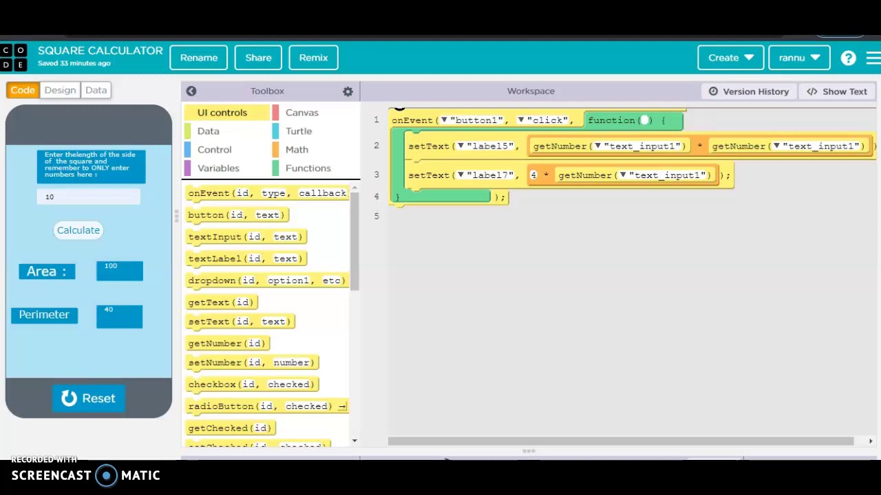HERE IS MY FIRST CODING VIDEO # SQUARE CALCULATOR - YouTube