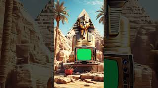 Retro Tv Green Screen At Great Sphinx Of Giza #Greenscreen #Retrotv #Vintagetv #Greenscreenvideo