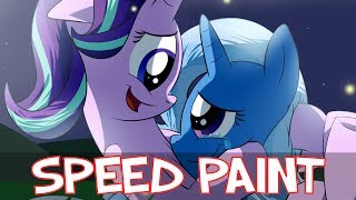 STARRY EYED UNICORN DUO | Speedpaint