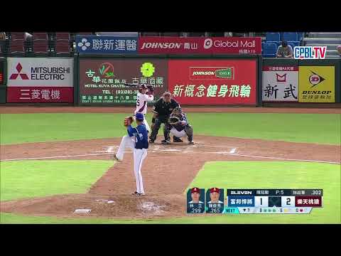 08/09 富邦 VS 樂天 七局下，陳冠勳投出三上三下，外帶一張老K