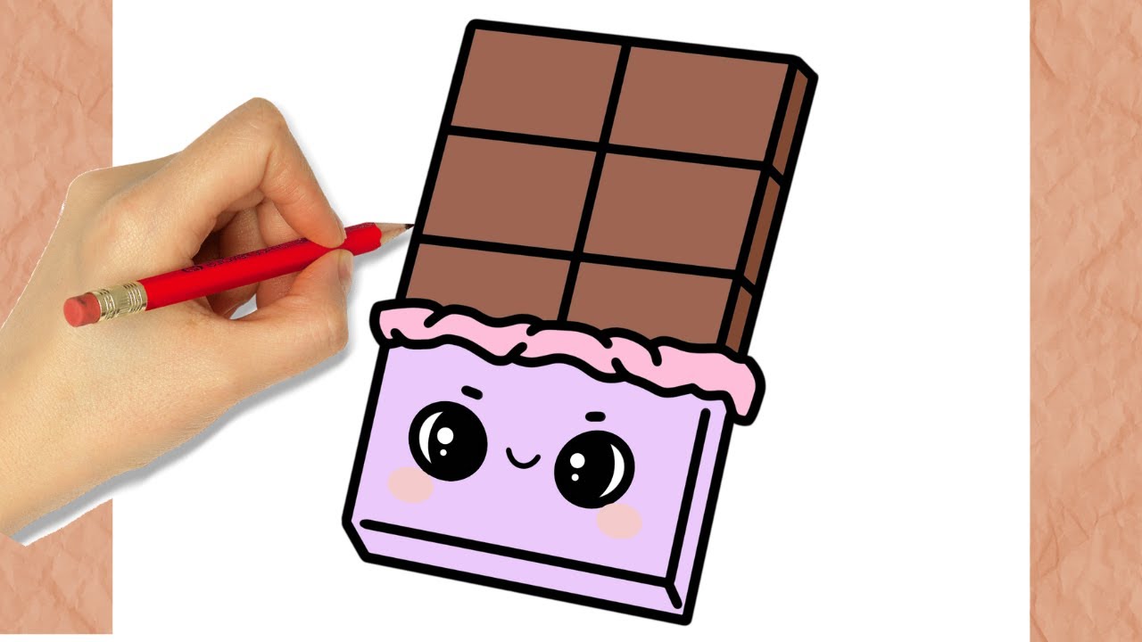 How To Draw Chocolate Bar KAWAII I Easy ( Step by Step ) - YouTube