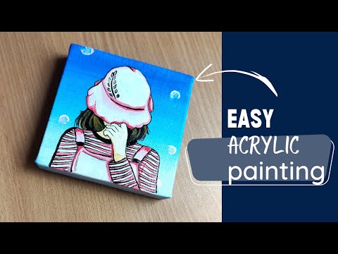 Step By Step Painting Tutorial | How to paint with Acrylic | Lets Draw