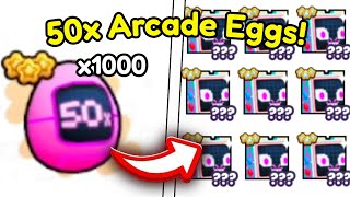 Opening 1,000 50x Arcade Eggs (WORTH IT?) in Pet Simulator 99!