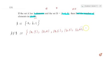 If the set A has 3 elements and the set `B = {3, 4, 5}` , then find the number of elements in `(...