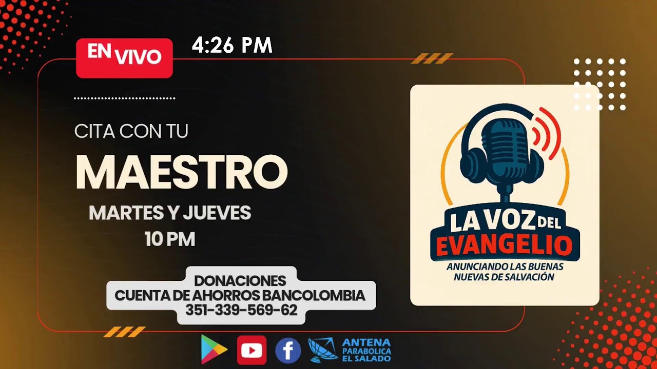 Transmisión en vivo 24-7 /  Emisora La Voz del Evangelio