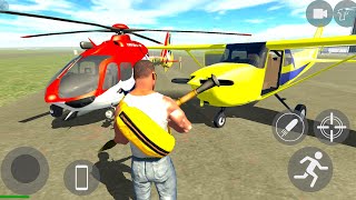 Flying Cessna 172 Airplane and Helicopter in Indian Motorbike Driving Simulator - Android Gameplay. screenshot 4