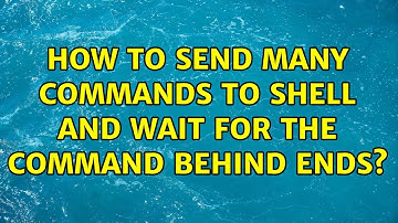 Unix & Linux: How to send many commands to shell and wait for the command behind ends?