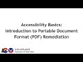 Accessibility Basics: Intro to PDF &amp; Microsoft Word Remediation