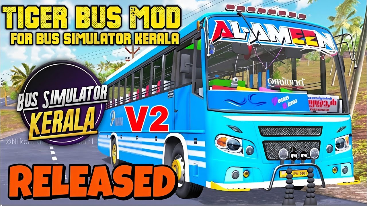 TIGER KONDODY V2 RELEASED💥| BUS SIMULATOR KERALA | AK KERALA GAMING 