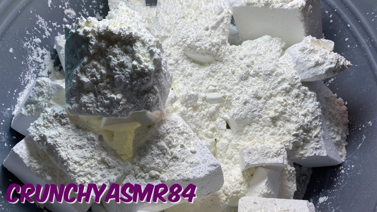 16 Blocks of Gym Chalk w/Cornstarch | Oddly Satisfying | ASMR | Sleep Aid
