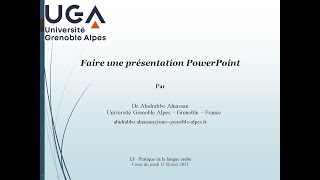 L3 LEA PDL Faire une présentation PowerPoint :::::::: تحضير مِلفّ عرض تقديميّ باستخدام بوربونت