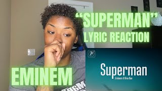 First Time Hearing "Superman" Eminem REACTION | HE NAME DROPPED!!