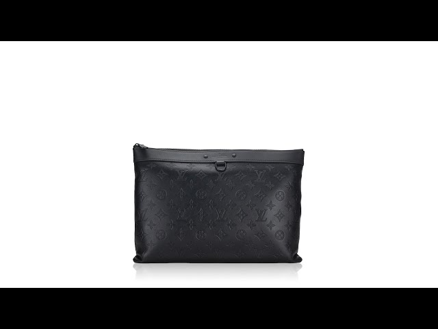 Louis Vuitton Vintage Black Monogram Shadow Discovery Pochette