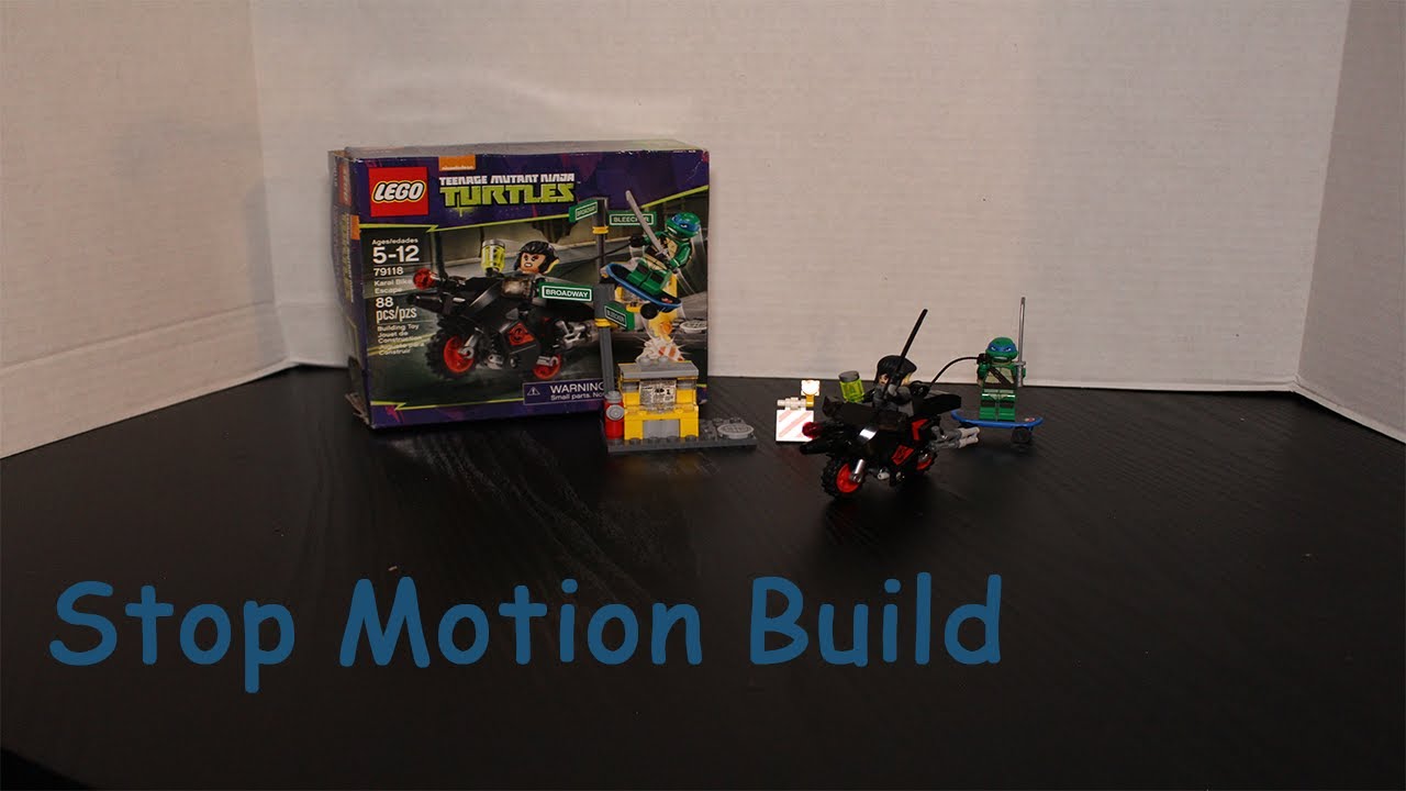 Lego Teenage Mutant Ninja Turtles Karai Bike Escape: 79118 | Stop Motion Build